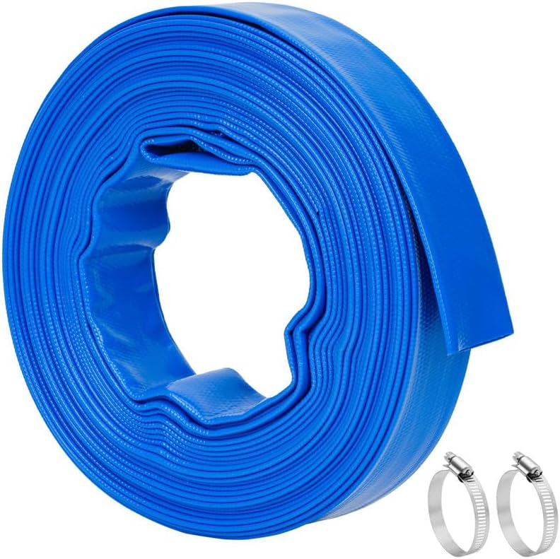 1.5 IN x 50 FT Heavy Duty Pool Backwash Hose for Discharge