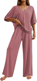Women's 2 Piece Pajama Set by Ekouaer for Relaxing Comfort