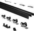 Heavy Duty Bypass Sliding Closet Door Track Hardware 48in Black