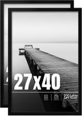 27x40 Picture Frame 2 Pack - Classic Black Display Frames