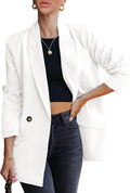 luvamia Blazer Jacket for Women - Tailored Double Breasted Work Blazer