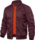 TACVASEN Men's Bomber Jacket - Warm Lightweight Windbreaker zip