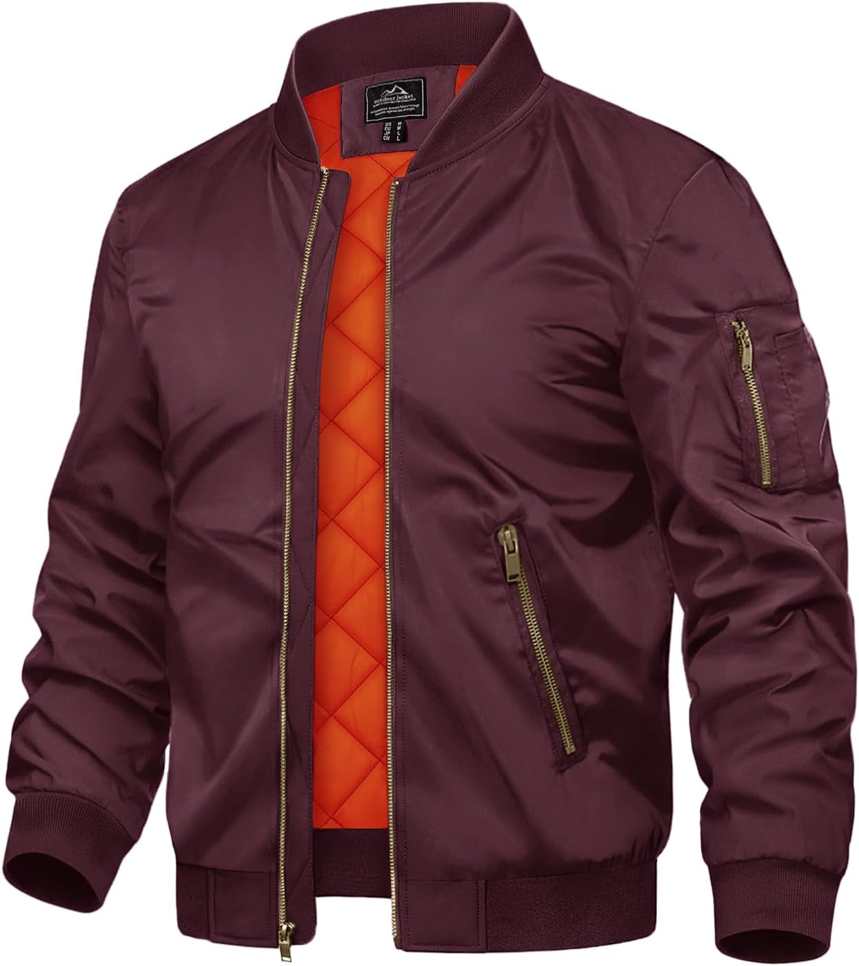 TACVASEN Men's Bomber Jacket - Stylish Fall Winter Windbreaker