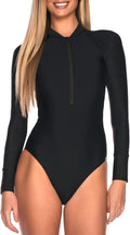 RELLECIGA One Piece Long Sleeve Rash Guard Swimsuit - Sun (Style Z2TS)