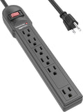 Surge Protector Power Strip 6-Outlet with 6 ft Cord - Reliable