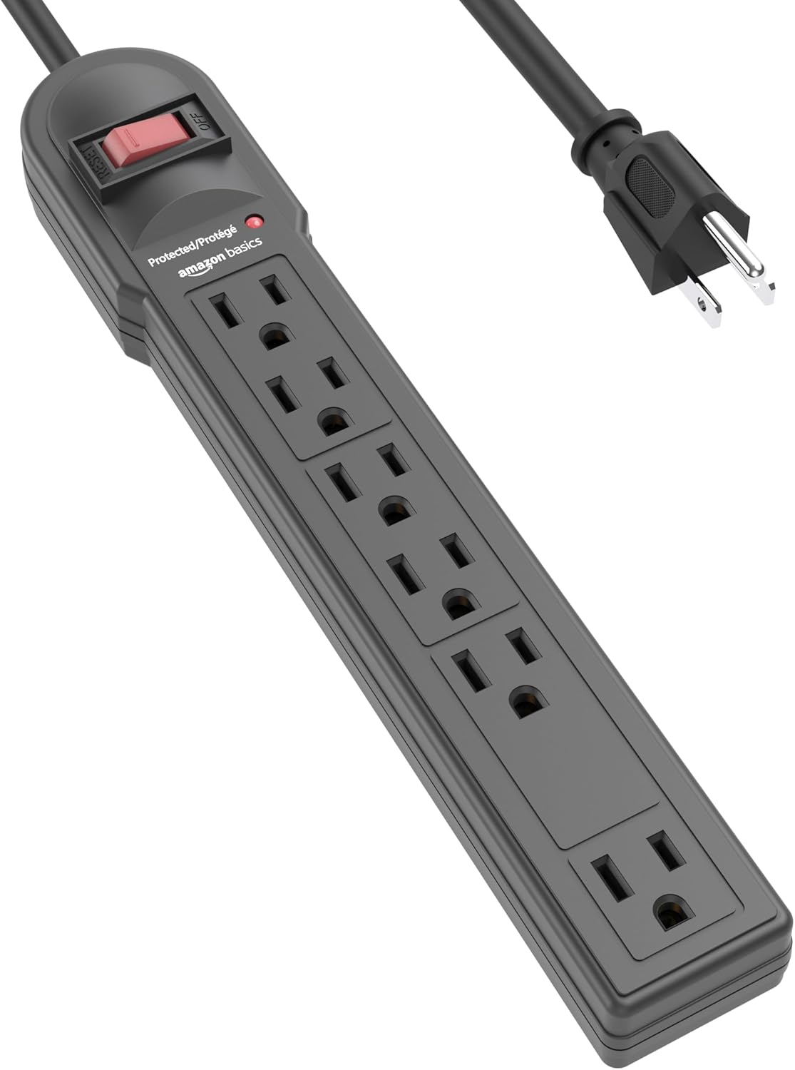 Basics 6-Outlet Surge Protector - 790J Protection