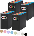 Oterri File Organizer 4-Pack - Compact Collapsible Letter File Boxes