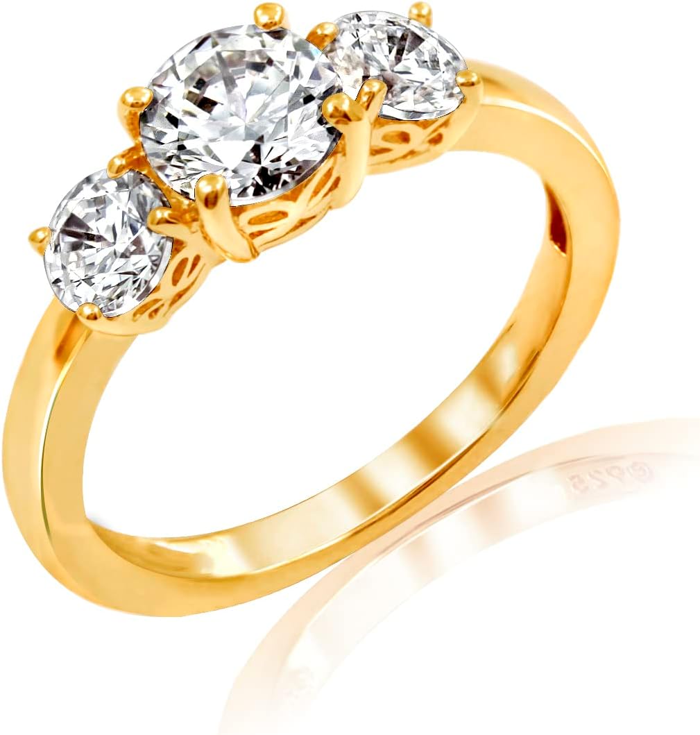Timeless 3-Stone Ring with Infinite Elements Cubic Zirconia
