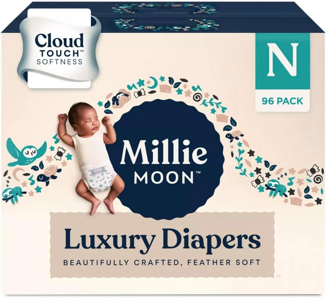 Millie Moon Luxury Newborn Diapers - 96ct