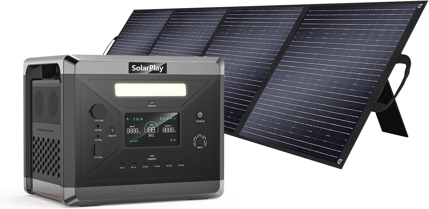 Ultra-Portable Solar Generator: 2400W Capacity + 200W Panel
