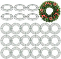 10 in Wire Wreath Frames 24 Pack - Sturdy Green Rings for DIY Decor