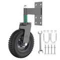 Gate Wheel 8 in Diameter, 15.4 in Height - Heavy Duty Spring-Loaded