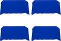 Royal Blue Tablecloths for 6 ft Rectangle Tables 90 x 132 in - 4 Pack