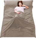 Sleeping Bag Liner Polyester Cotton Travel Sheet - Navy, Large