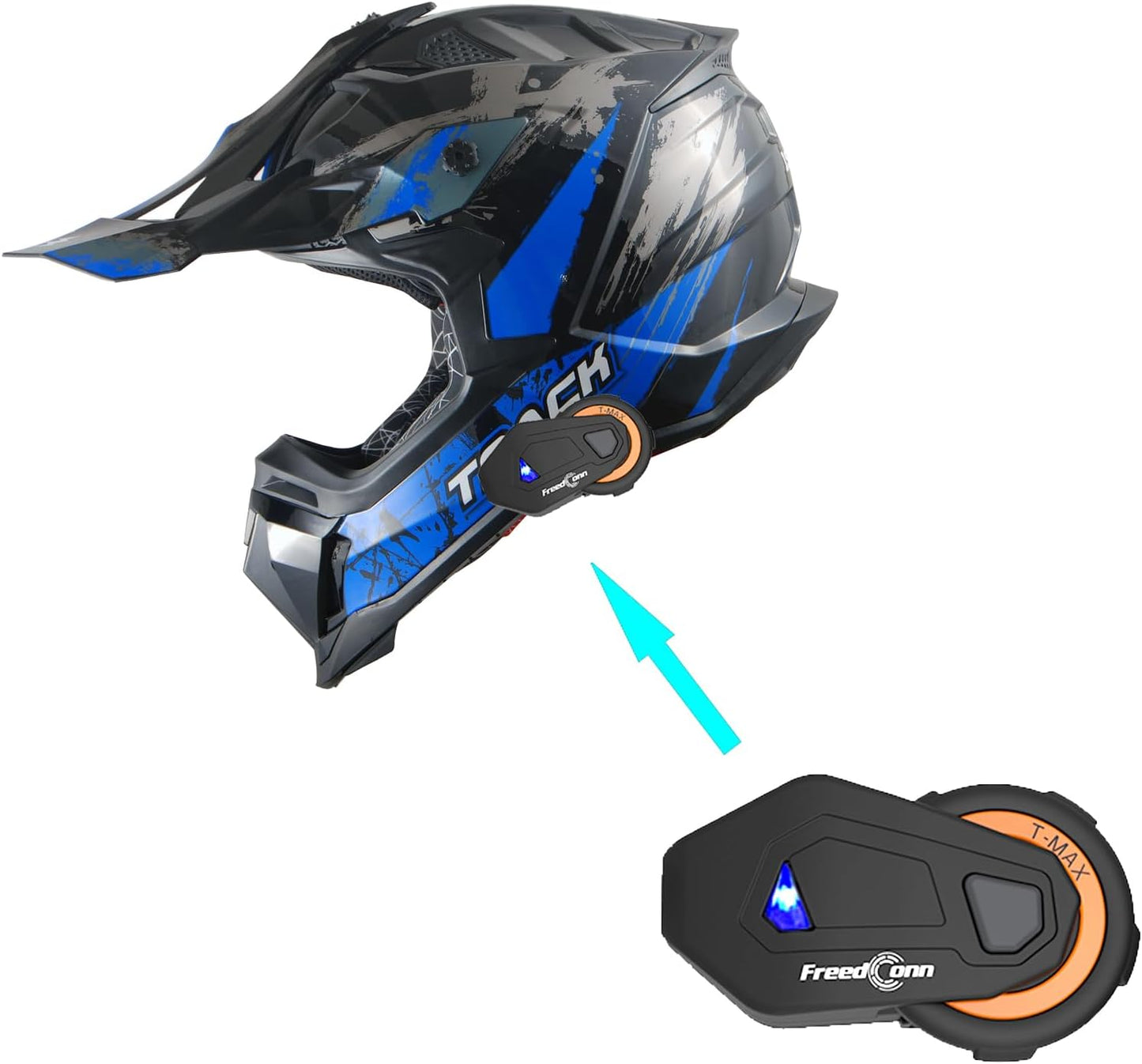 1Storm Adult Motocross Helmet with Bluetooth Headset for Safety