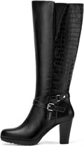 mysoft Women's Knee High Boots Chunky Heel 3 in - Soft, Cushioned Fit