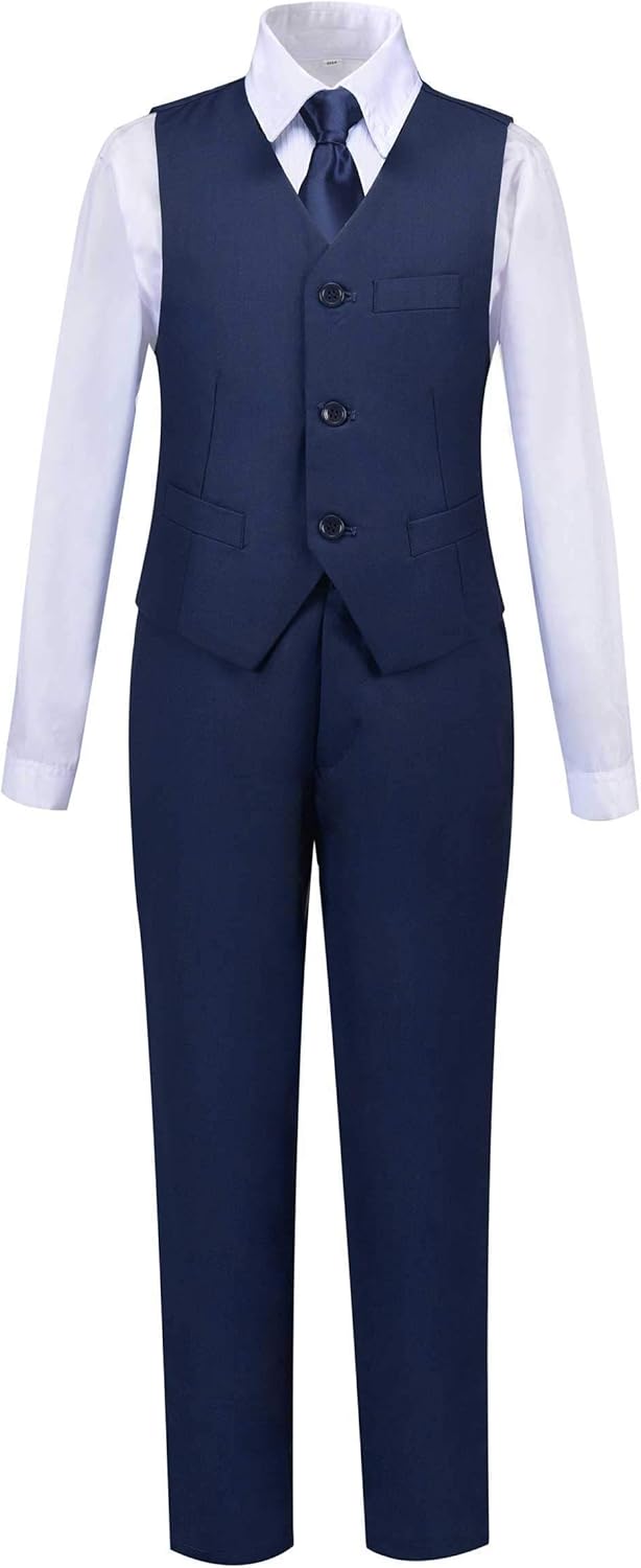 Toddler Boys Suit Formal Dresswear Tuxedo Slim Fit Set for Kids