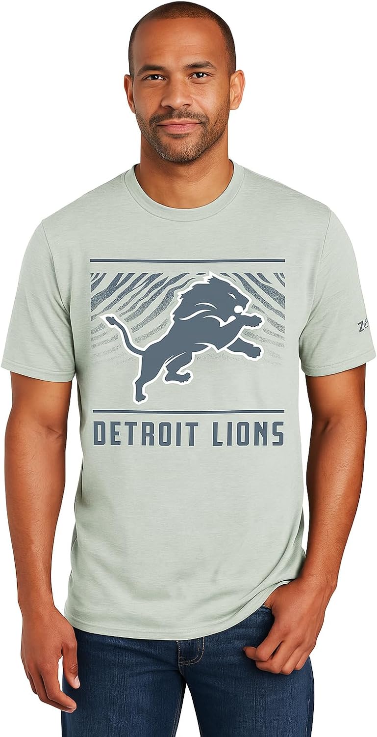 Zubaz NFL Men's Short Sleeve Team Graphic T-Shirt for Fans