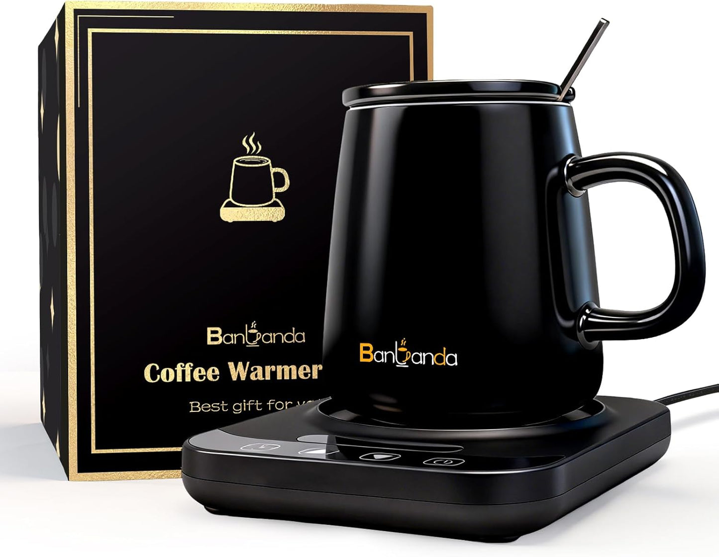 Smart Coffee Mug Warmer Set for Gift: 36W Electric Warmer