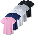 Women's Dry Fit Short Sleeve T Shirts 5 Pack - Versatile (Style K7GW)