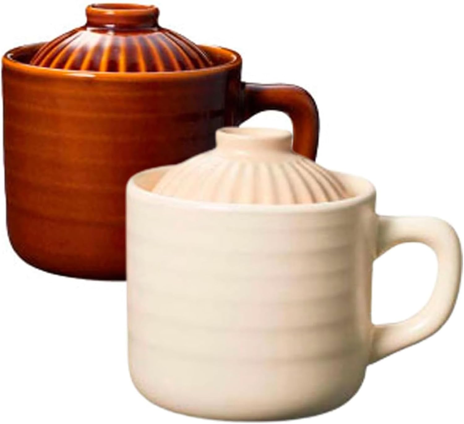 Ippinka's Donabe Rice Cooker Mugs - Set of 2, Quick & Easy Cooking!