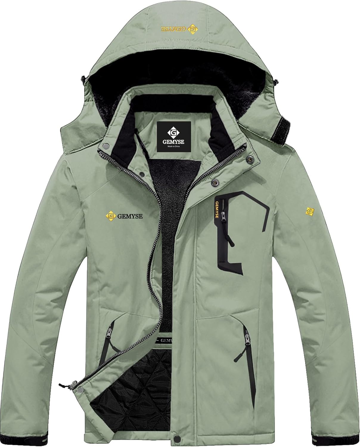 GEMYSE Men's Mountain Waterproof Ski Snow Jacket for Winter