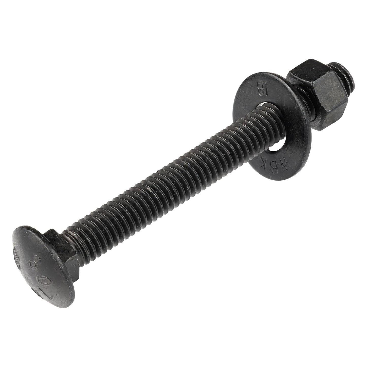 3/8in x 4-1/2in Black Carriage Bolt Kit for Heavy Duty Use