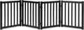 LZRS 4-Panel Wooden Free Standing Foldable Dog Gate - Step-Over Safety