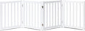 4-Panel Wooden Freestanding Foldable Dog Gate 24in High - Extra Wide