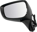 TRQ Driver Side Power Mirror Paint to Match Smooth Black - Direct Fit