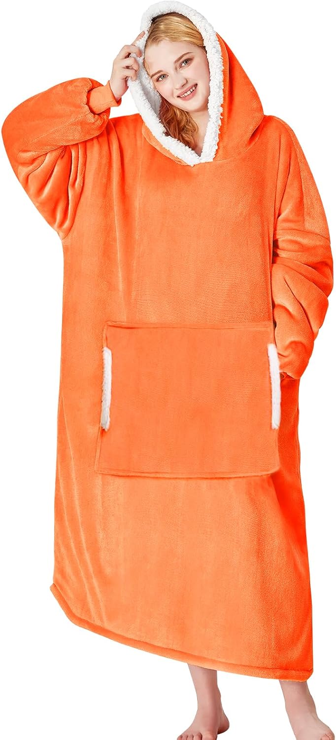Yescool Wearable Blanket Hoodie - Cozy Sherpa Fleece Sweatshirt