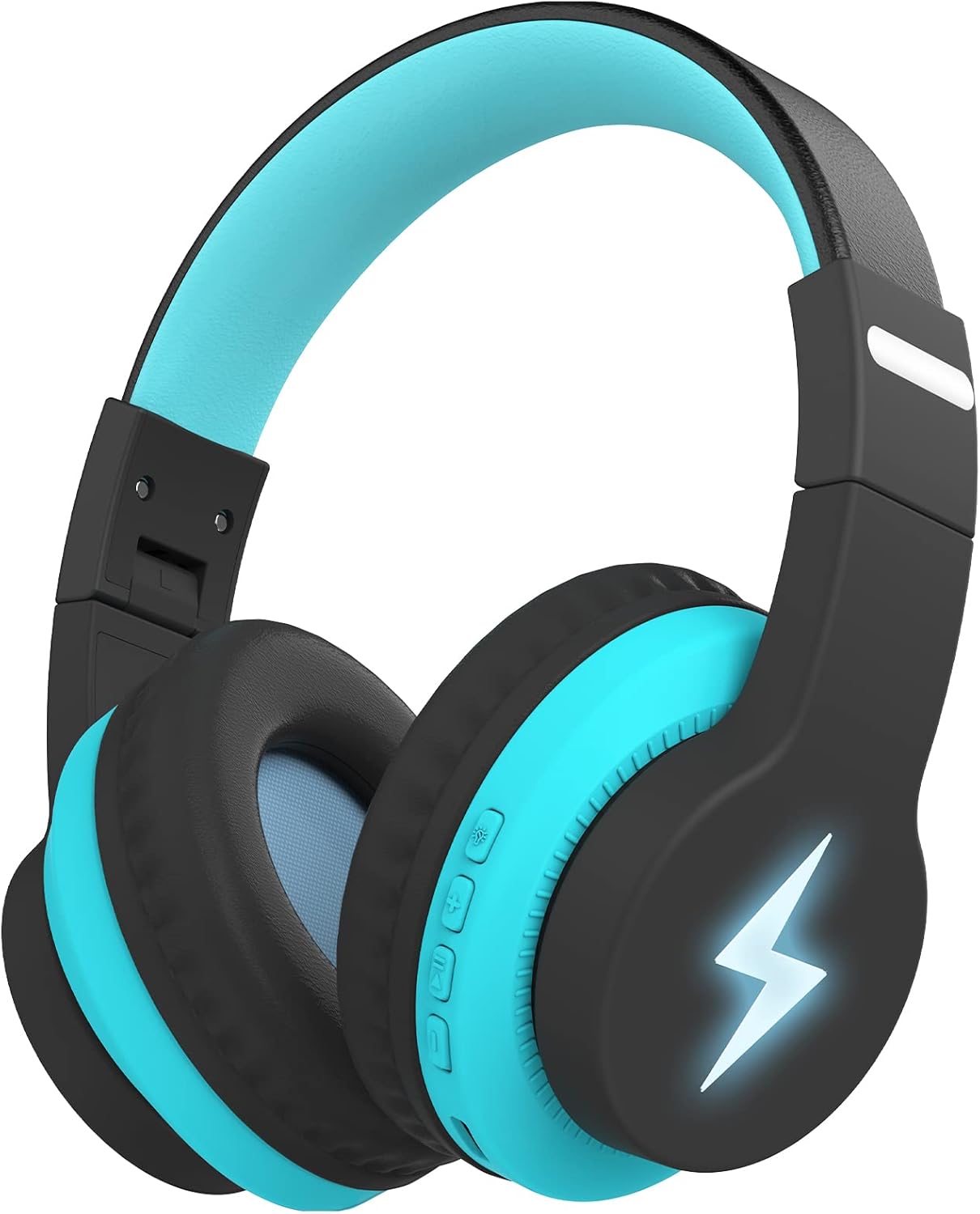 Colorful LED Kids Bluetooth Headphones - 45H Playtime, Volume Limited