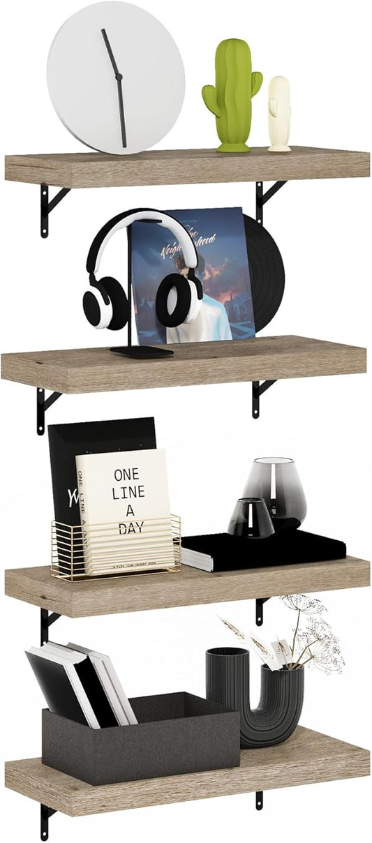 Furinno Tanna 22-Inch Wall Mounted Floating Display Shelves