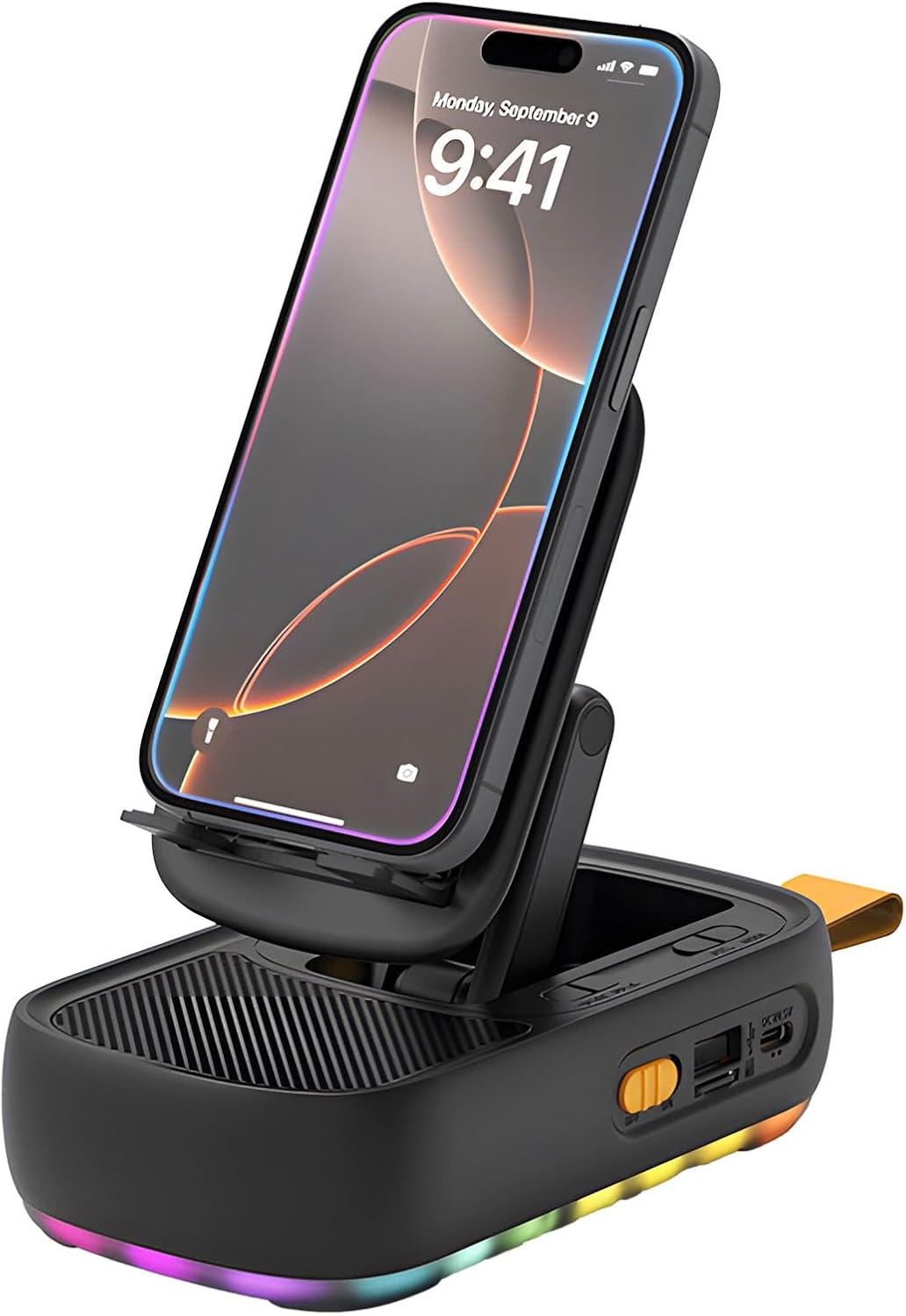 360 Rotating Bluetooth Speaker Stand - Hands-Free Desk Solution