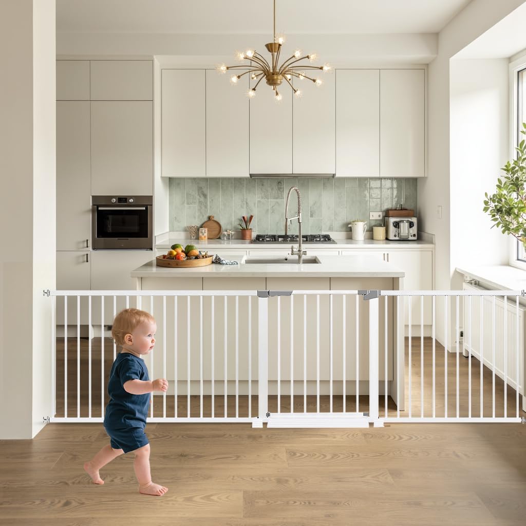 Extra Long Baby Gate for Large Openings - 60.5in to 113