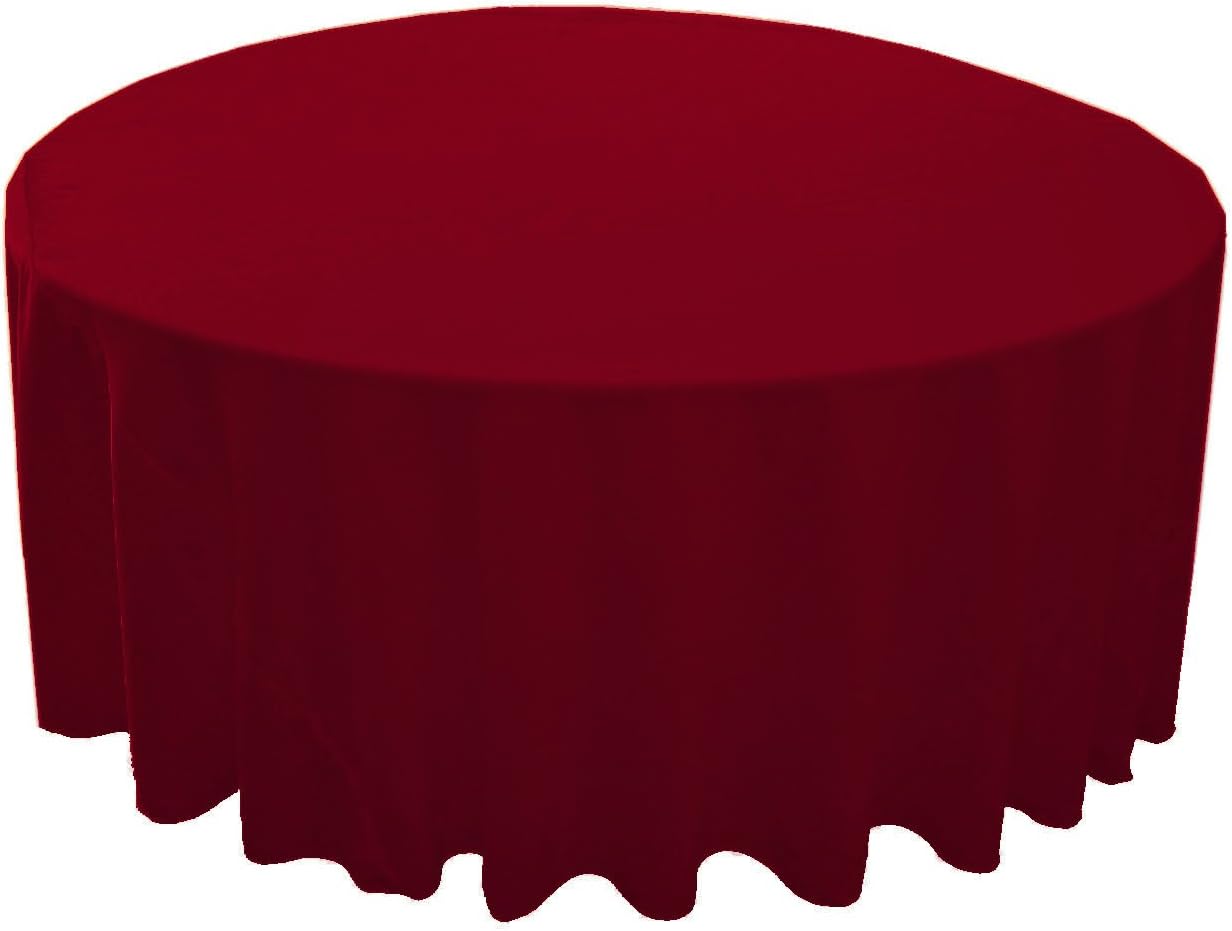 LA Linen Polyester Poplin Round Tablecloth for Elegant Dining
