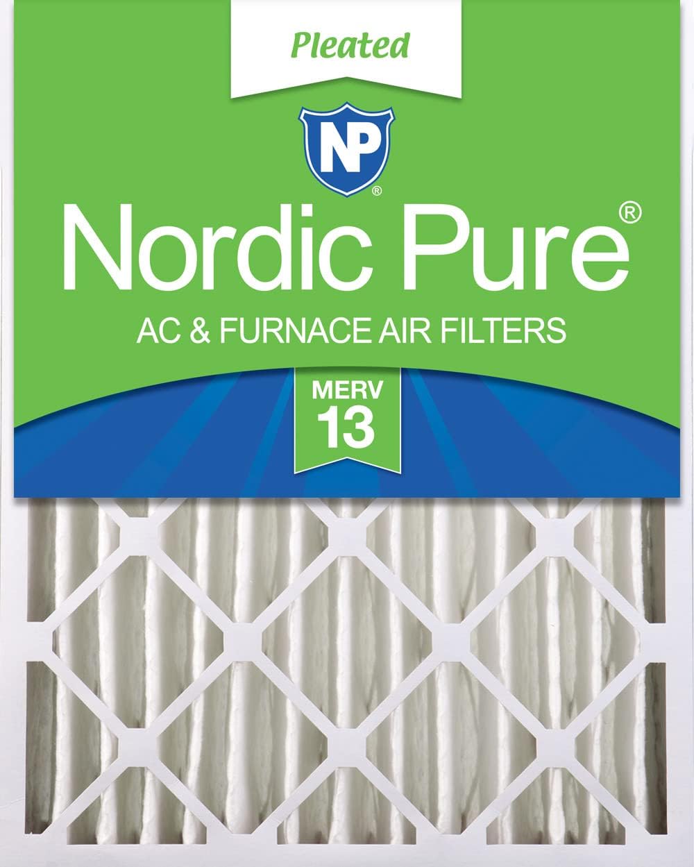 Nordic Pure 20x24x4 Pleated MERV 13 Air Filter for Clean Air