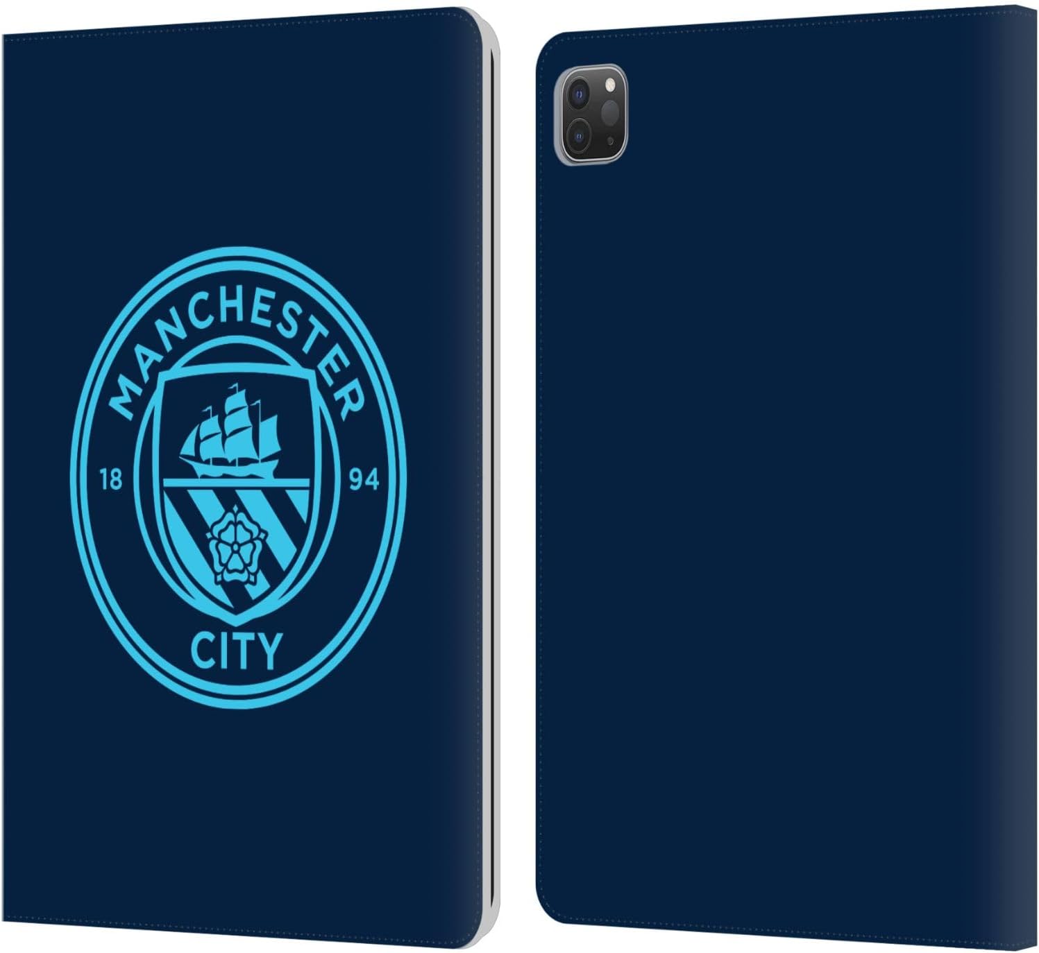 Manchester City FC Electric Blue Badge Leather Wallet Case