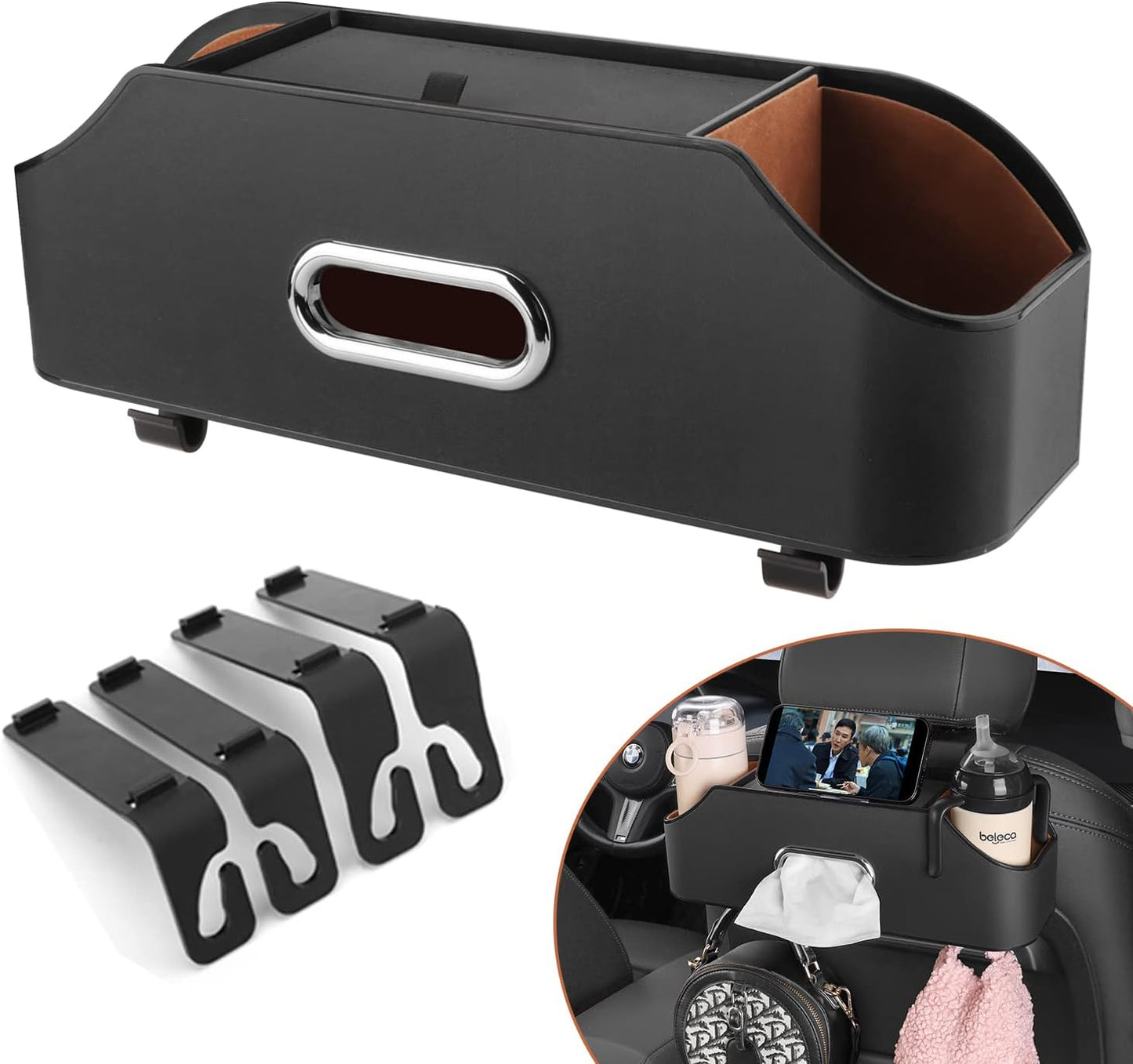 Car Seat Back Organizer - Stylish Storage for Family Travel