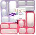 Bento Box Lunch Boxes and Snack Containers Value Pack - 4-Pack Bento