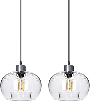 CASAMOTION Pendant Lighting Blown Glass Kitchen Island Lights