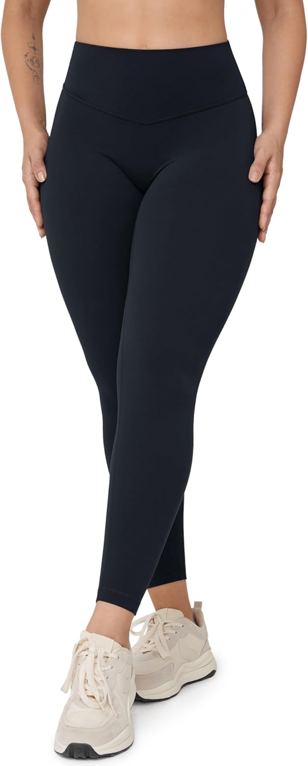 Hugcurve No Front Seam High Waisted Workout Leggings for Women