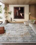 8x10 Area Rugs Washable Rug - Stain Resistant Low Pile Boho