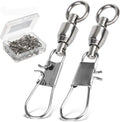 AMYSPORTS Fishing Swivels with Interlock Snap Ball Bearing Swivels