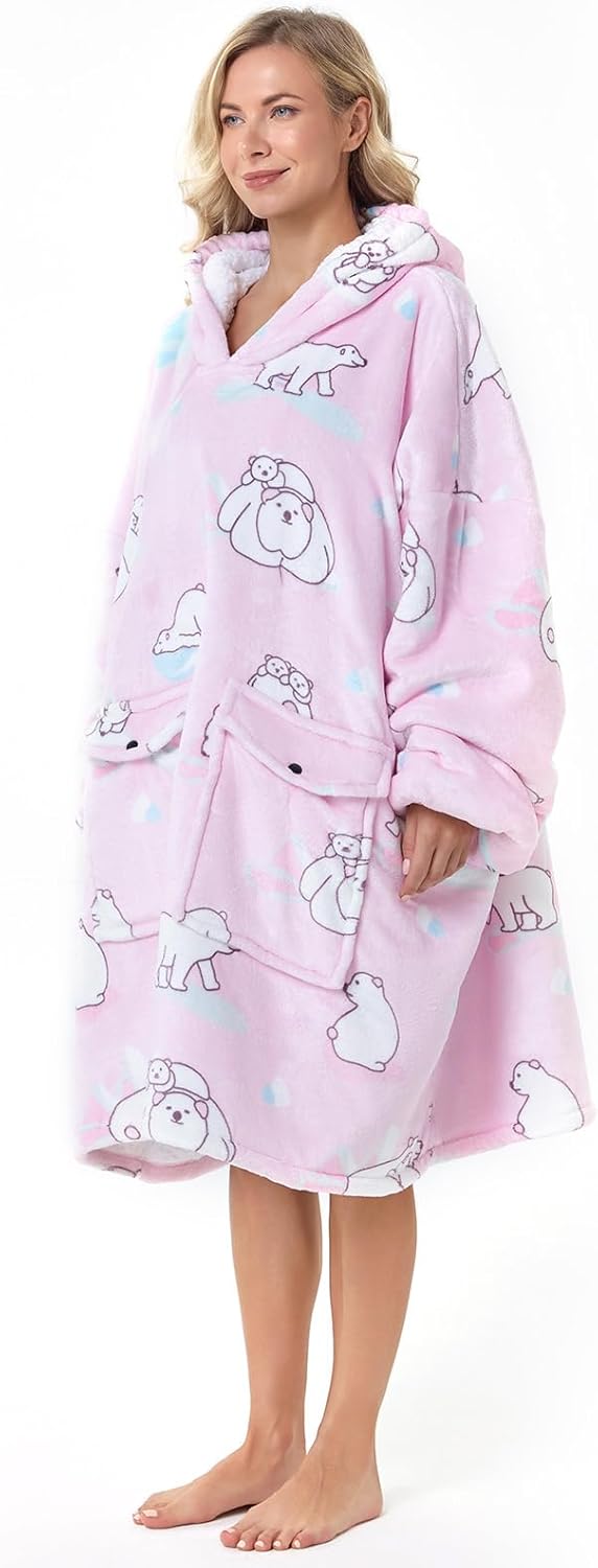Cozy Hooded Wearable Blanket by SENVINI