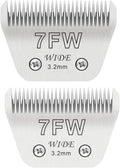 7FW Wide Blades for Dog Grooming Blades - 1/8 in Cut for Smooth