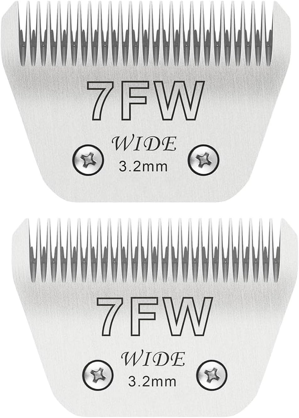 2PCS 7FW Wide Blades for Dog Grooming Clippers - Perfect Fit