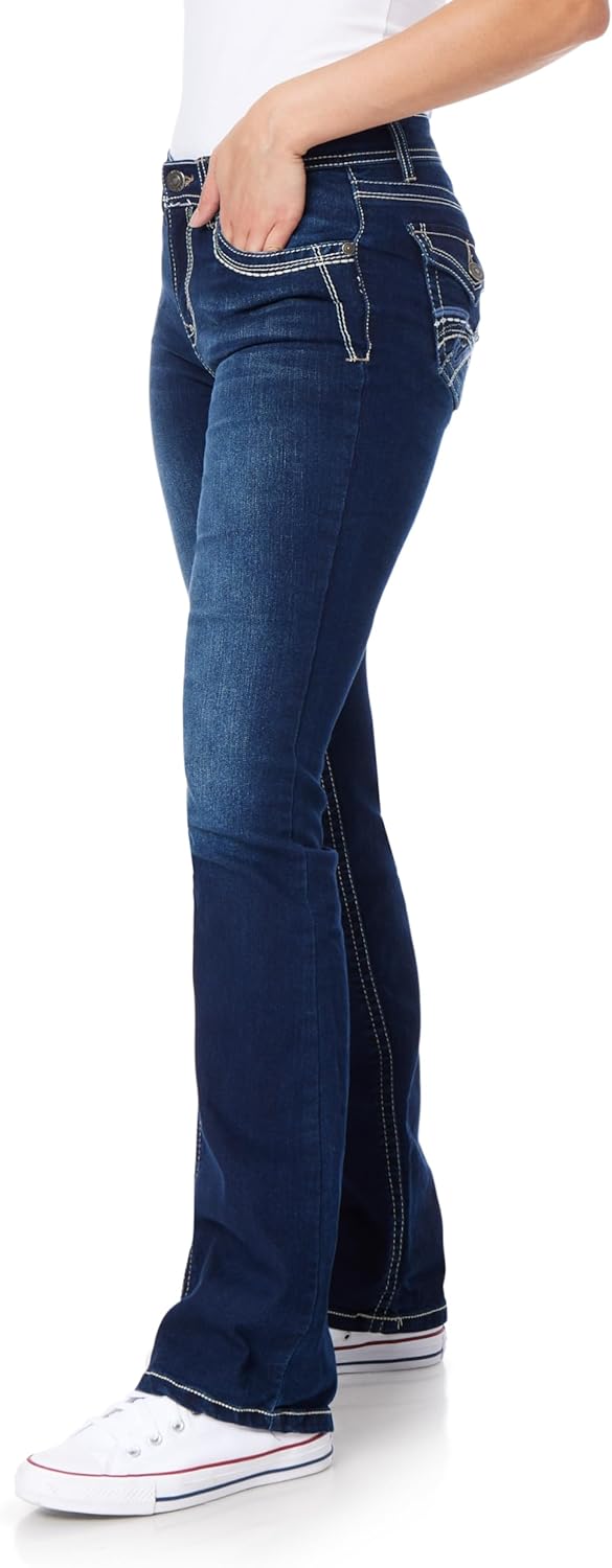 WallFlower Women's Legendary Bootcut Mid-Rise Jeans for All