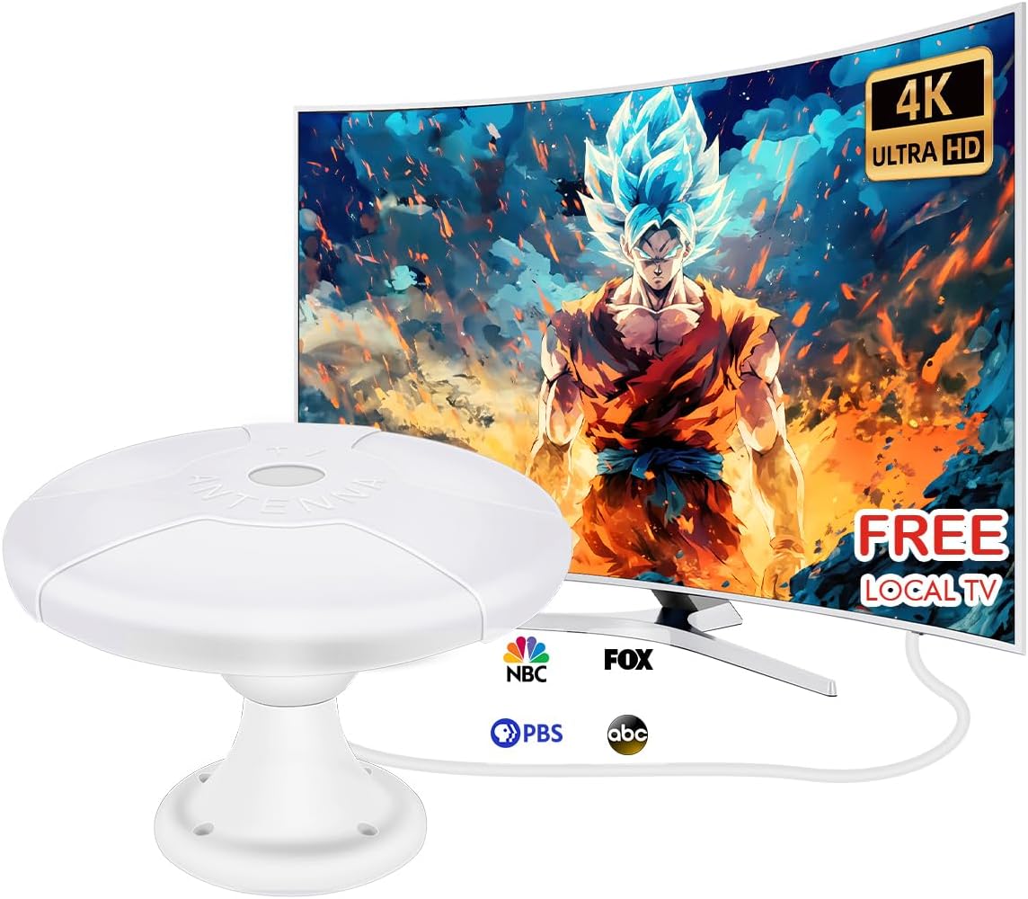 Ultra Long Range RV TV Antenna with Signal Booster for Clear Reception