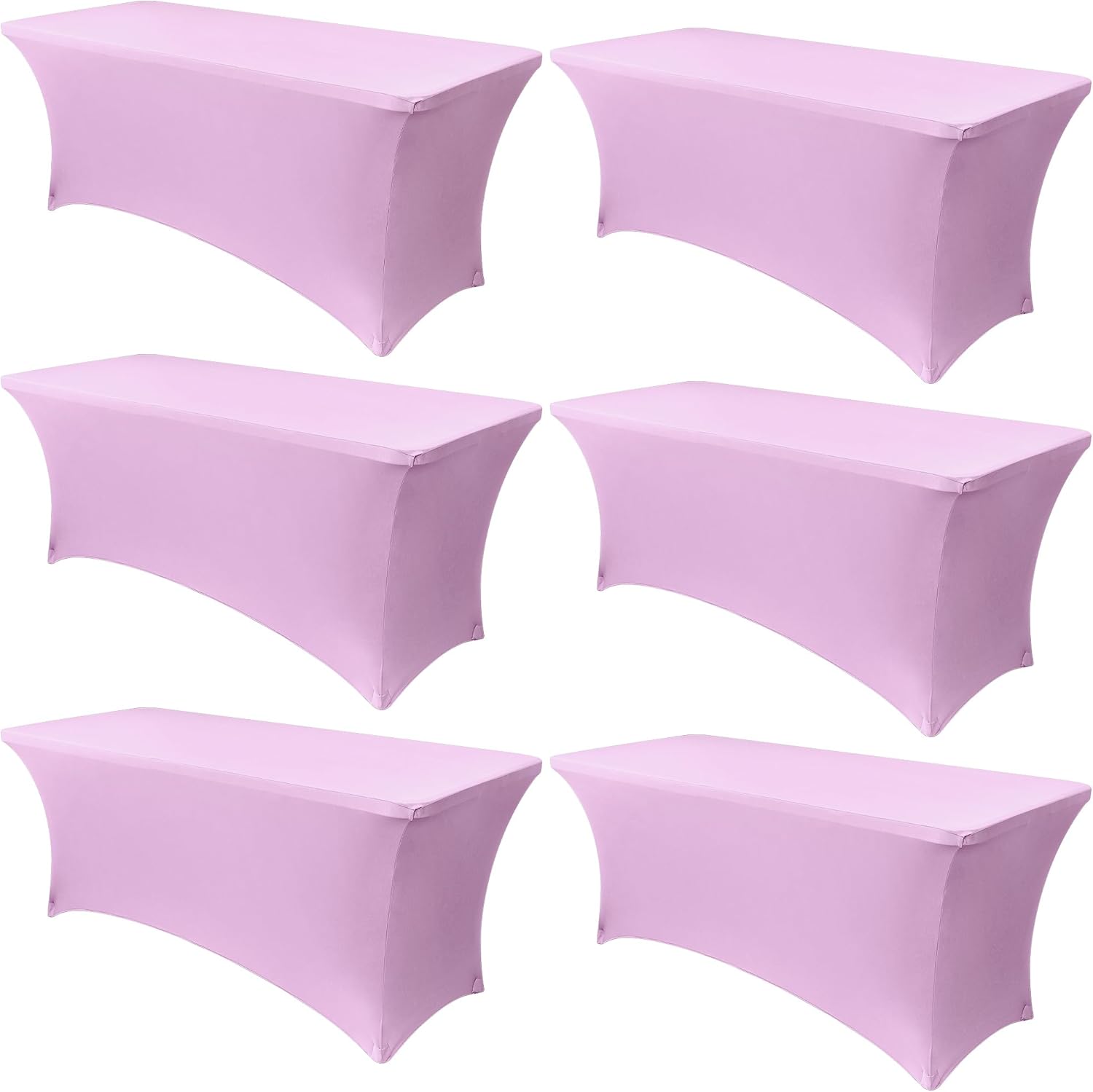 Obstal 6 Pack Stretch Spandex Table Covers for 6 Foot Tables